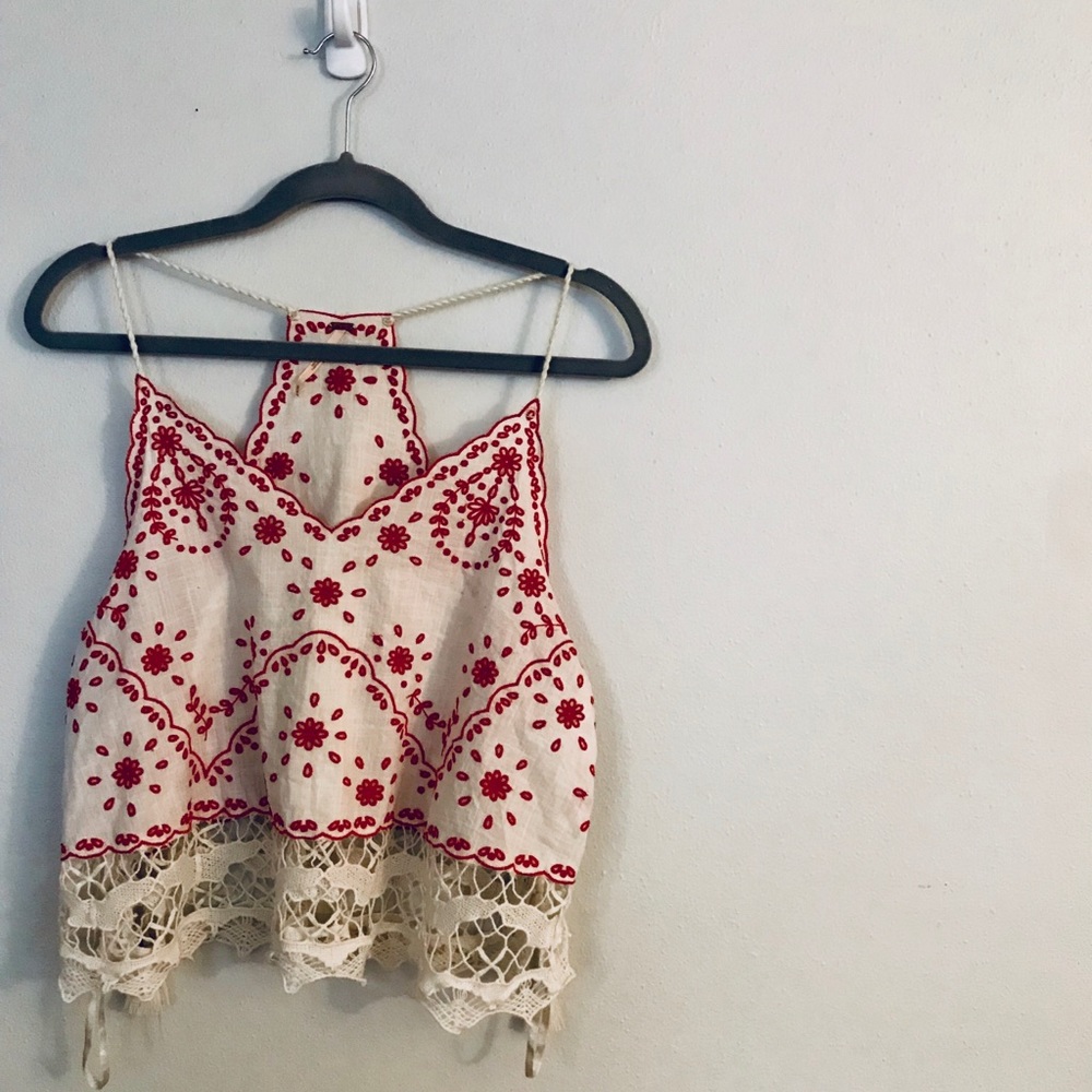 Free People embroidered top